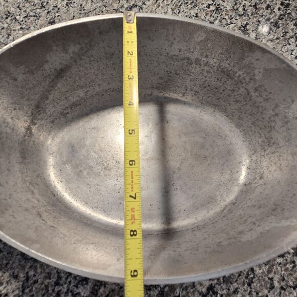 VTG Hammered Club Aluminum Hammercraft Cookware Oval Roaster Dutch Oven 16x10” - Picture 13 of 13